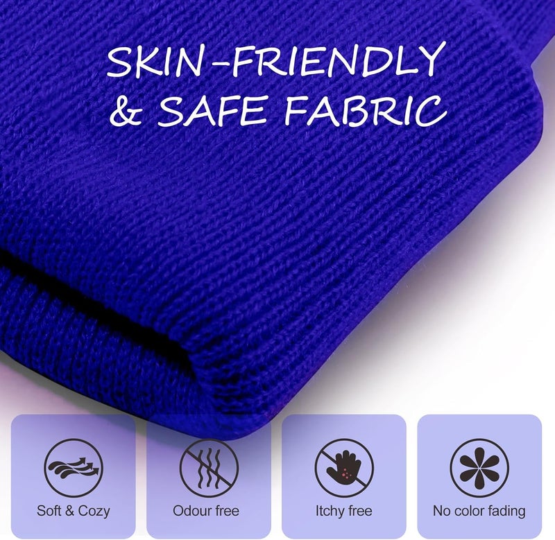 KDVOG Store Kids Knit Beanie Cute Fire Trucks Embroidery Warm Cuffed Skull Caps Classic Autumn Winter Hats for Boys Girls 3-8 Years - Image 3